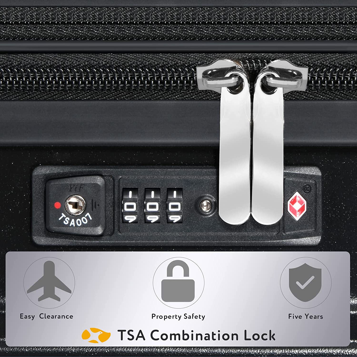 MGOB 24 Inch Luggage, Suitcases with Spinner Wheels, Checked Luggage with TSA Lock, Hard Case Luggage with Expandable, Black Lightweight Luggage - Image 2